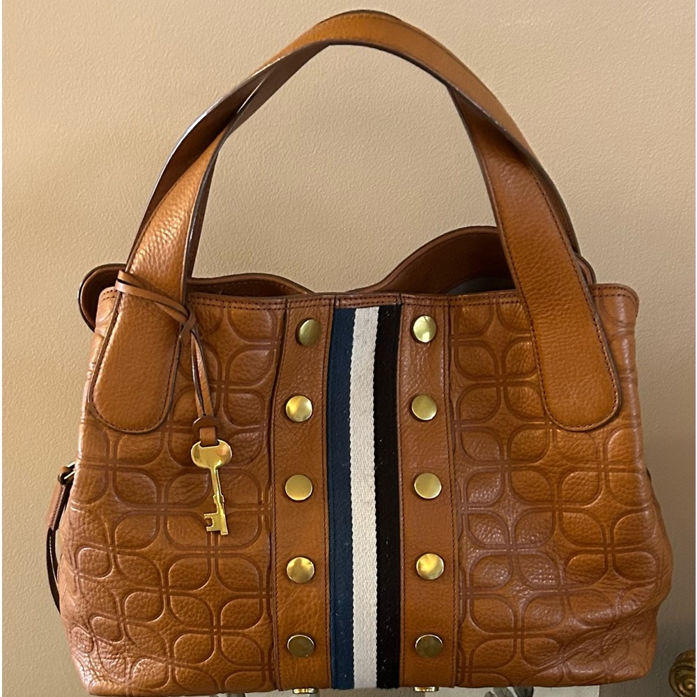 Fossil leather crossbody or shoulder bag